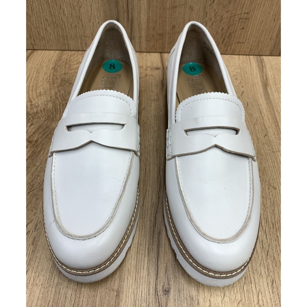 Franco Sarto Women's Cedra Penny Loafers Slip On Shoes Light Beige Leather Sz 8M - Picture 4 of 16